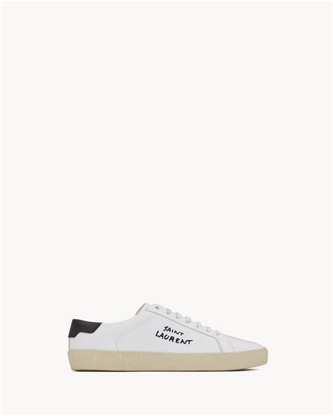 court classic sl/06 embroidered sneakers in smooth leather